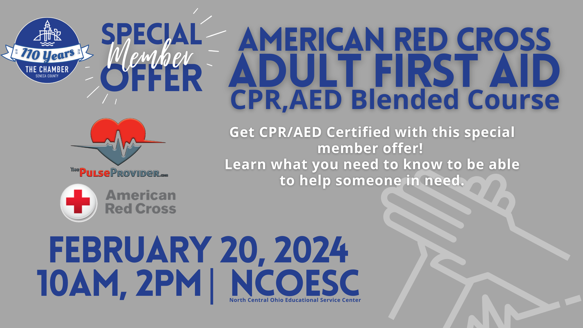 Special Member Offer | Adult First Aid, CPR, AED Blended Course