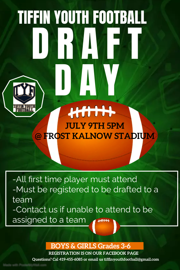 Tiffin Youth Football Draft Day