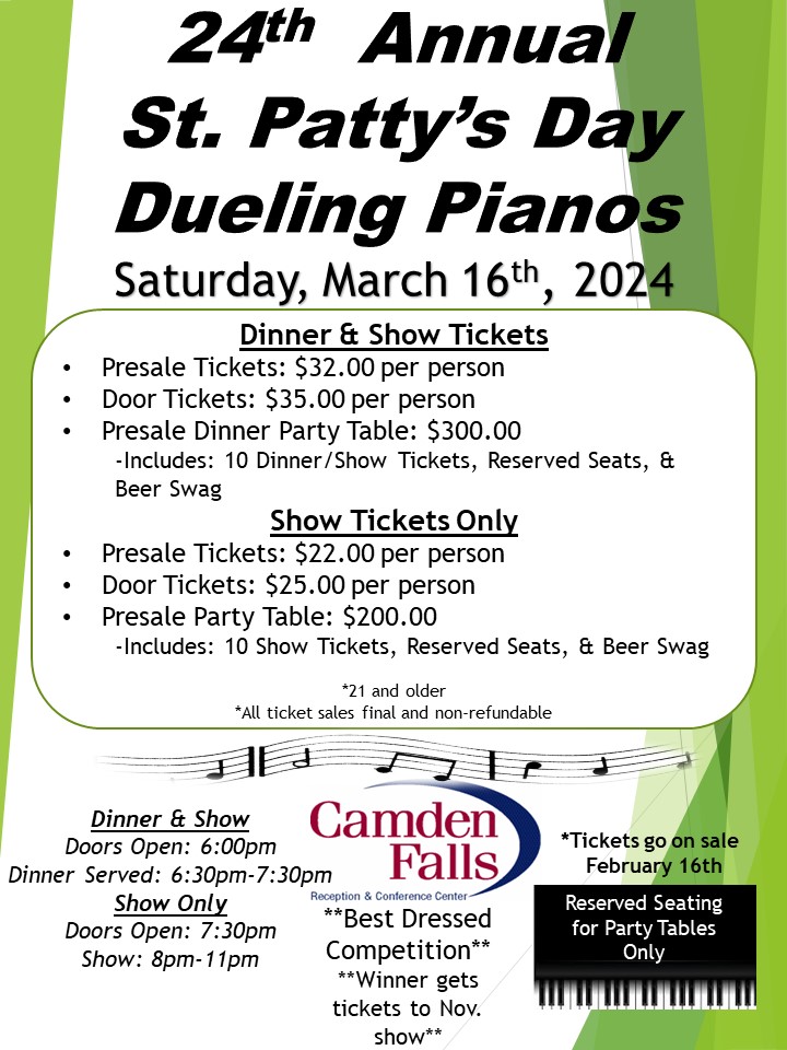 24th Annual St. Patty's Day Dueling Pianos