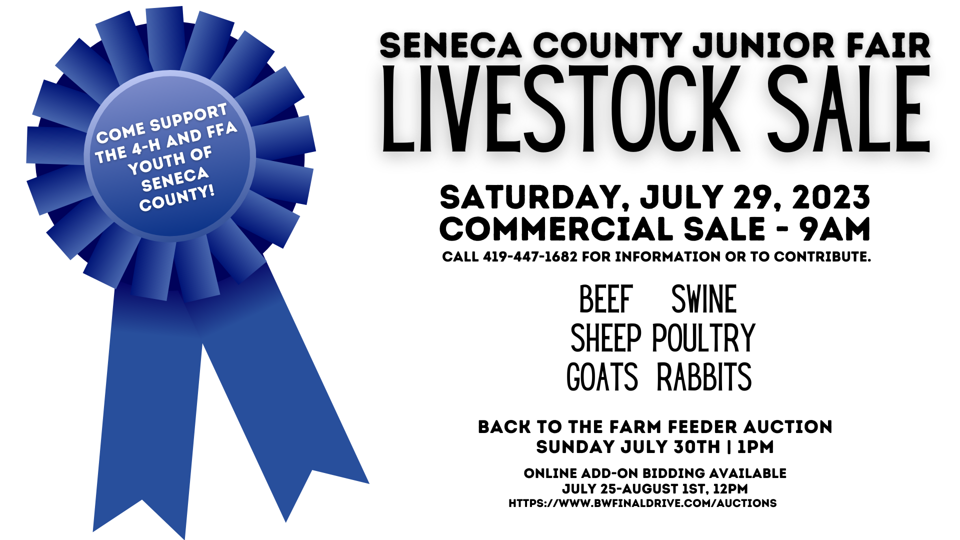 Seneca County Junior Fair Back to the Farm Feeder Auction