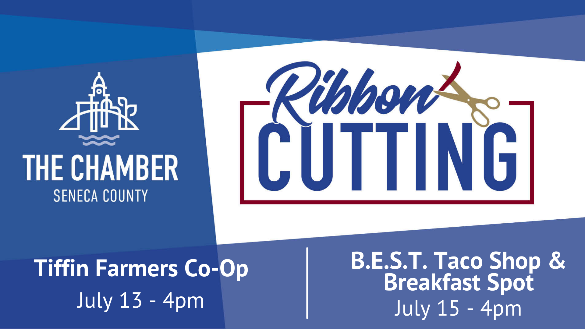 Seneca Regional Chamber to Host Two Ribbon Cuttings Next Week