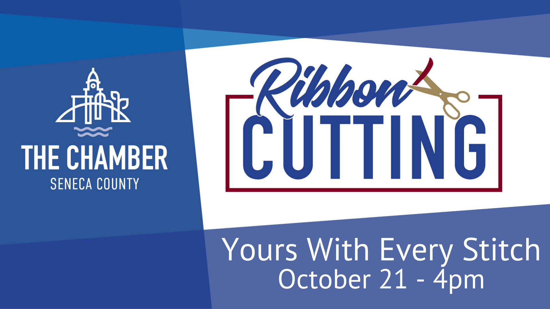 Ribbon Cutting:  Yours With Every Stitch