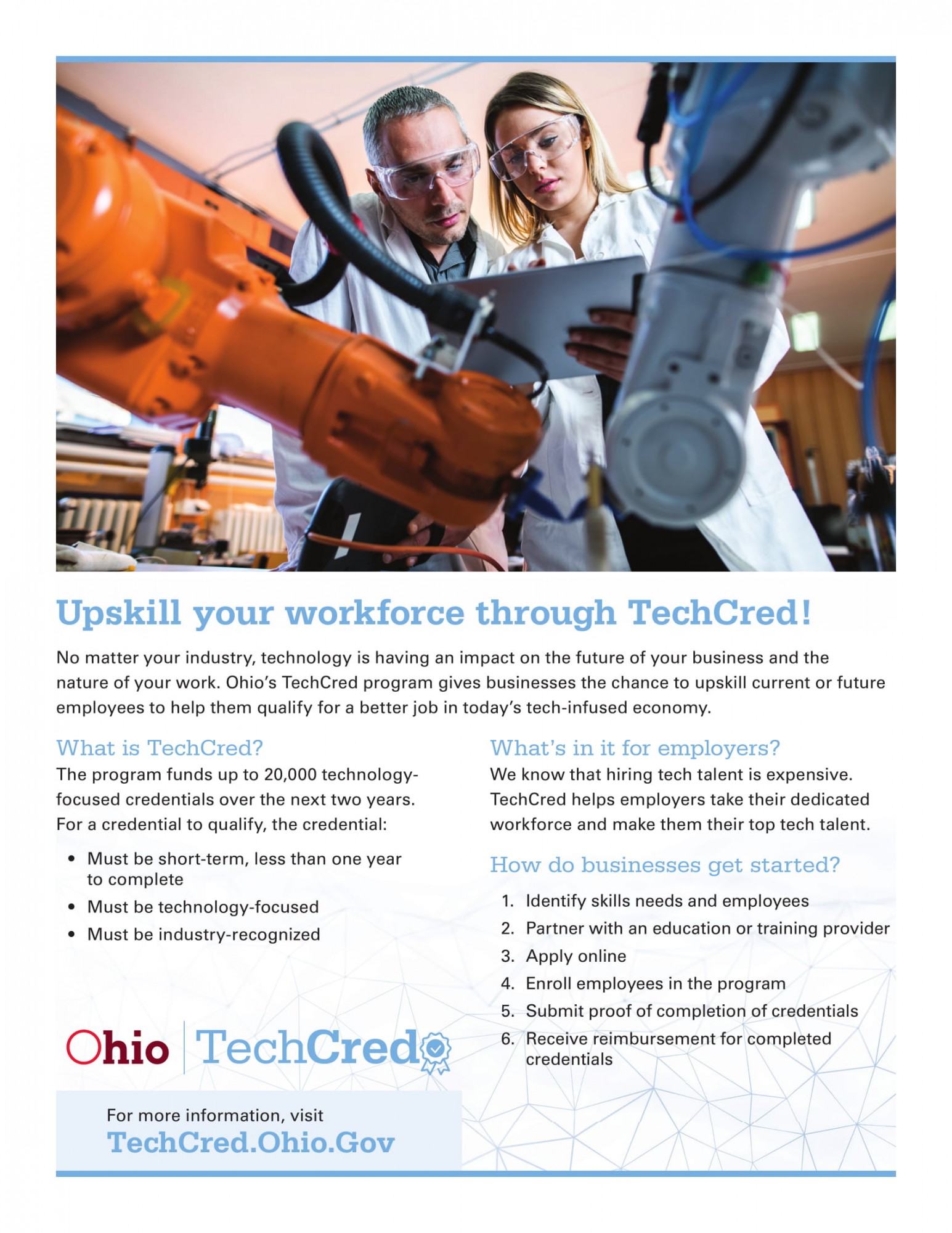 Support Ohio’s Technology Credential (TechCred) Program