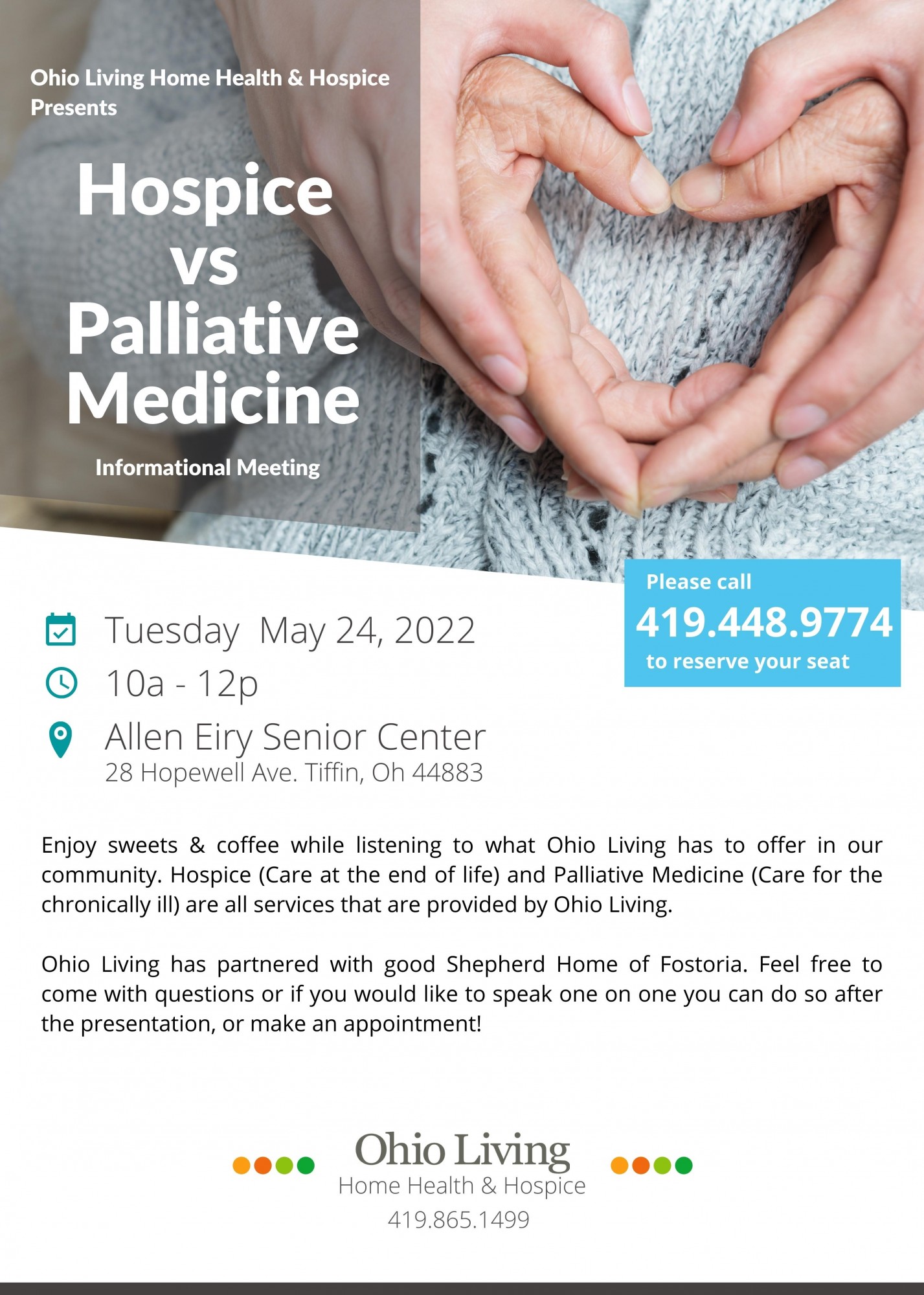 Ohio Living presents  a Hospice vs Palliative Medicine Informational Meeting