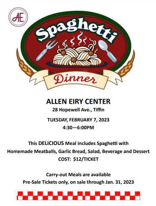 Allen Eiry Center's Spaghetti Dinner