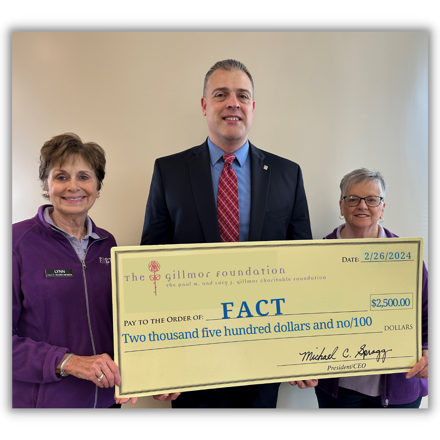 Gillmor Charitable Foundation Donates to FACT