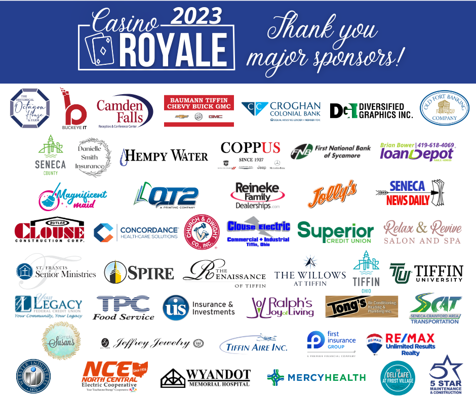 2023 Casino Royale - Thank you Major Sponsors
