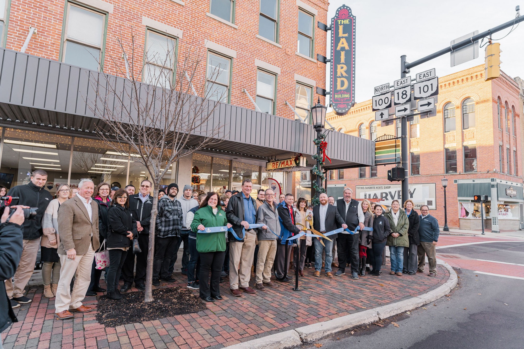 The Laird Building Cuts Ribbon on New Signage