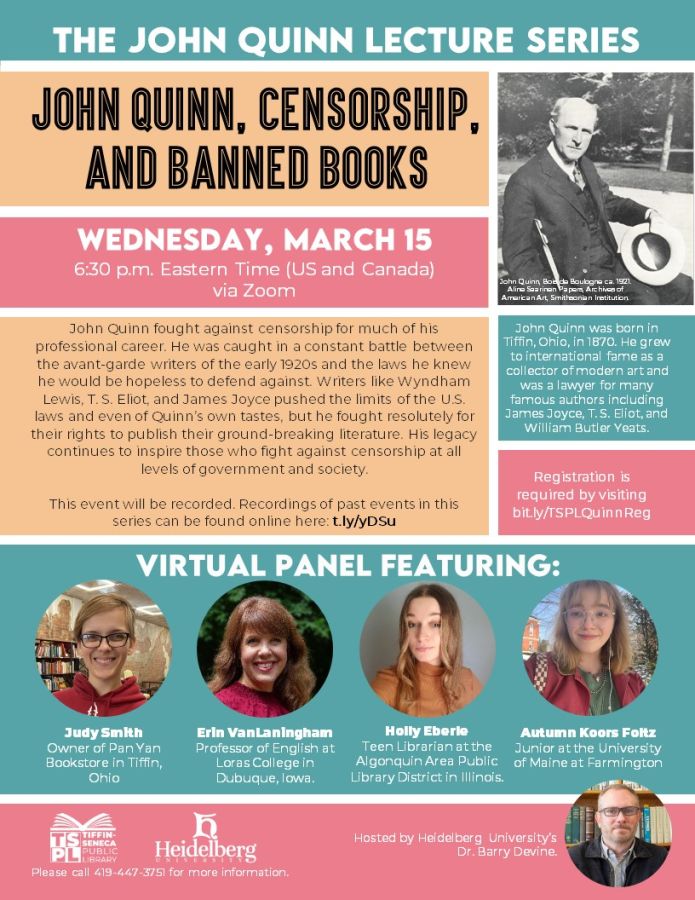 The John Quinn Lecture Series: John Quinn, Censorship, and Banned Books