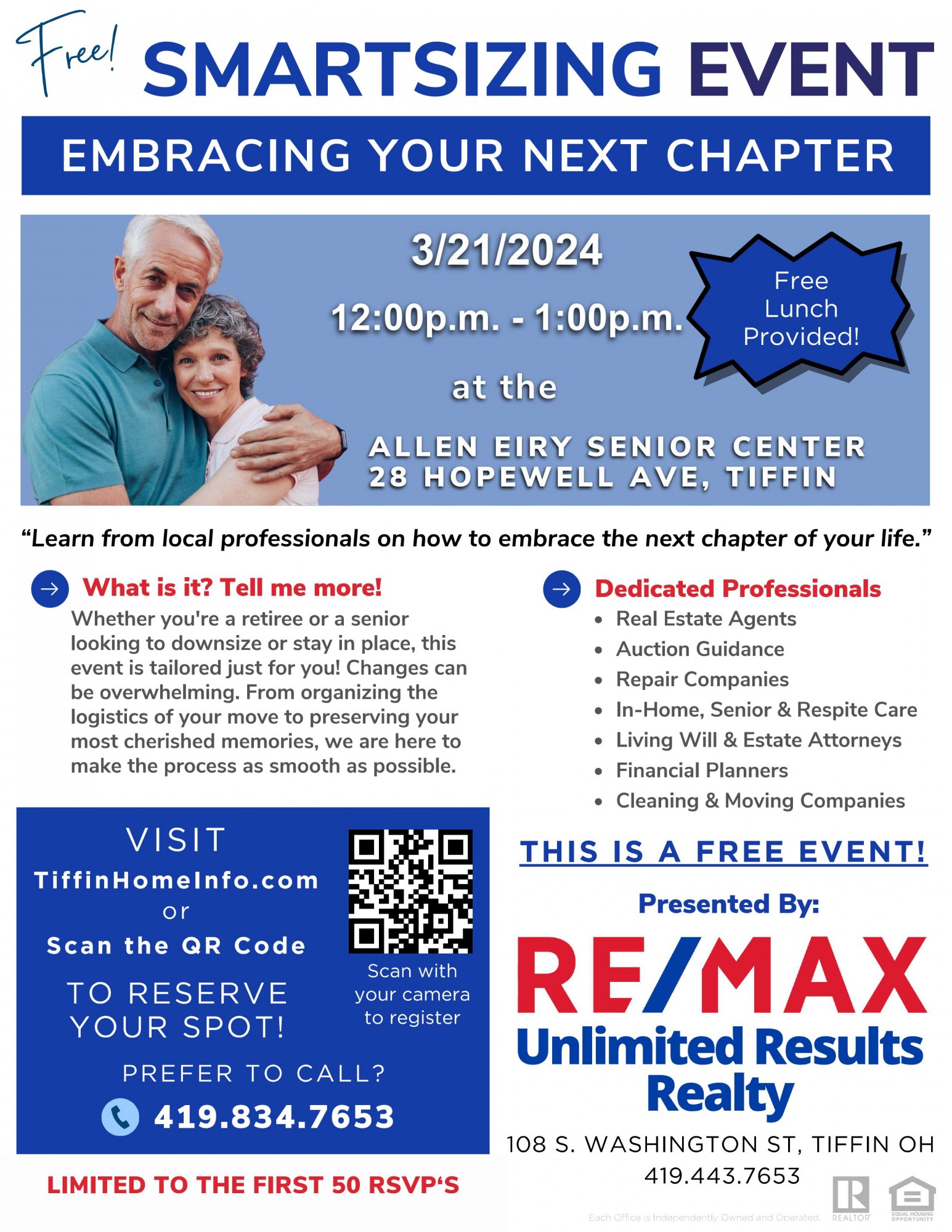 Empower Your Retirement: Free Smartsizing Seminar for Seniors & Retirees