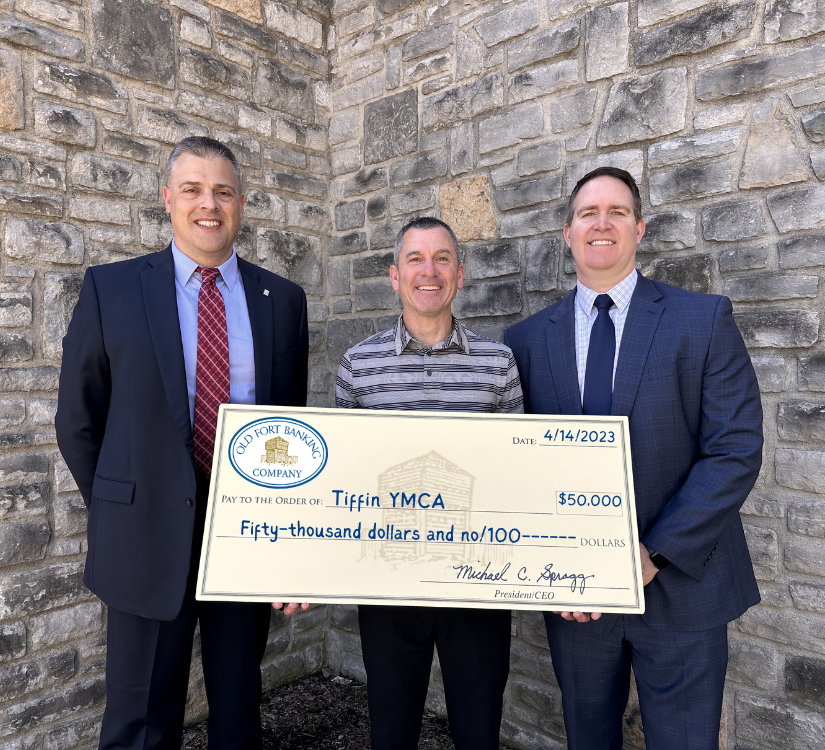 Old Fort Bank, Gillmor Charitable Foundation Donate $50,000 to Tiffin YMCA